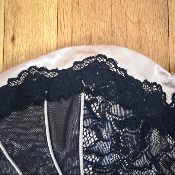 bebe Champagne & Black Lace Corset Bustier Top XS - Picture 2 of 6